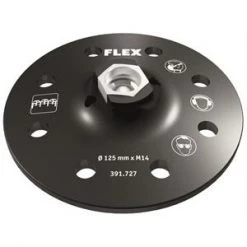 Flex-tools Accessoires Ponceuse Rotative 391727 Tampon De Ramassage Velcro 125 Mm + Trous Pour La Poussière