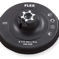 Flex-tools Accessoires Ponceuse Spéciale 503754 Tampon à Dos Velcro 115 Mm En Forme De Bol